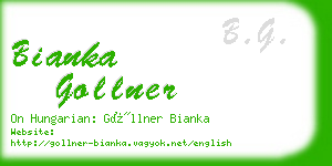 bianka gollner business card